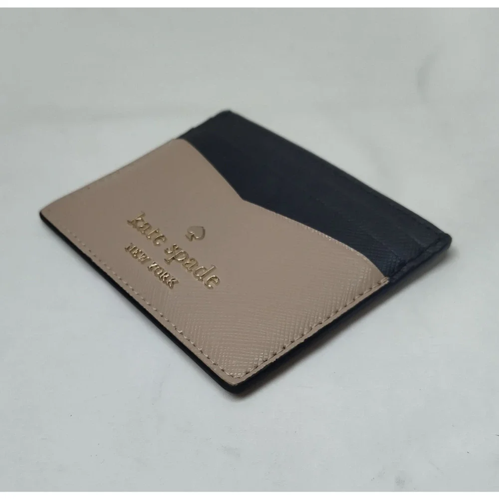Kate Spade New York Beige Leather Credit Card Wallet